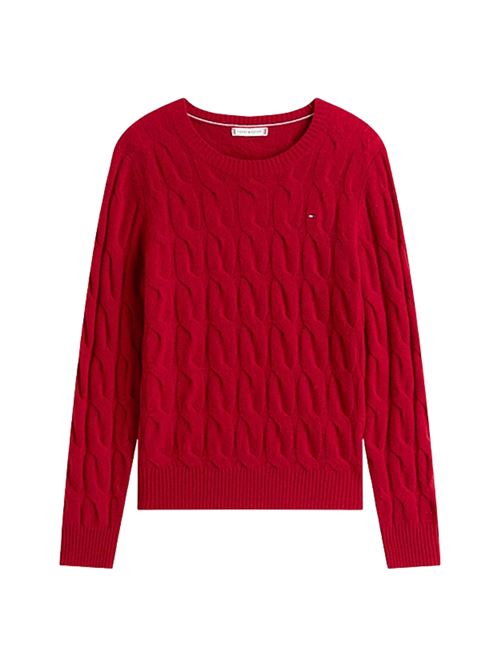 Maglioncino in lana a trecce Tommy Hilfiger | WW0WW43586XIT